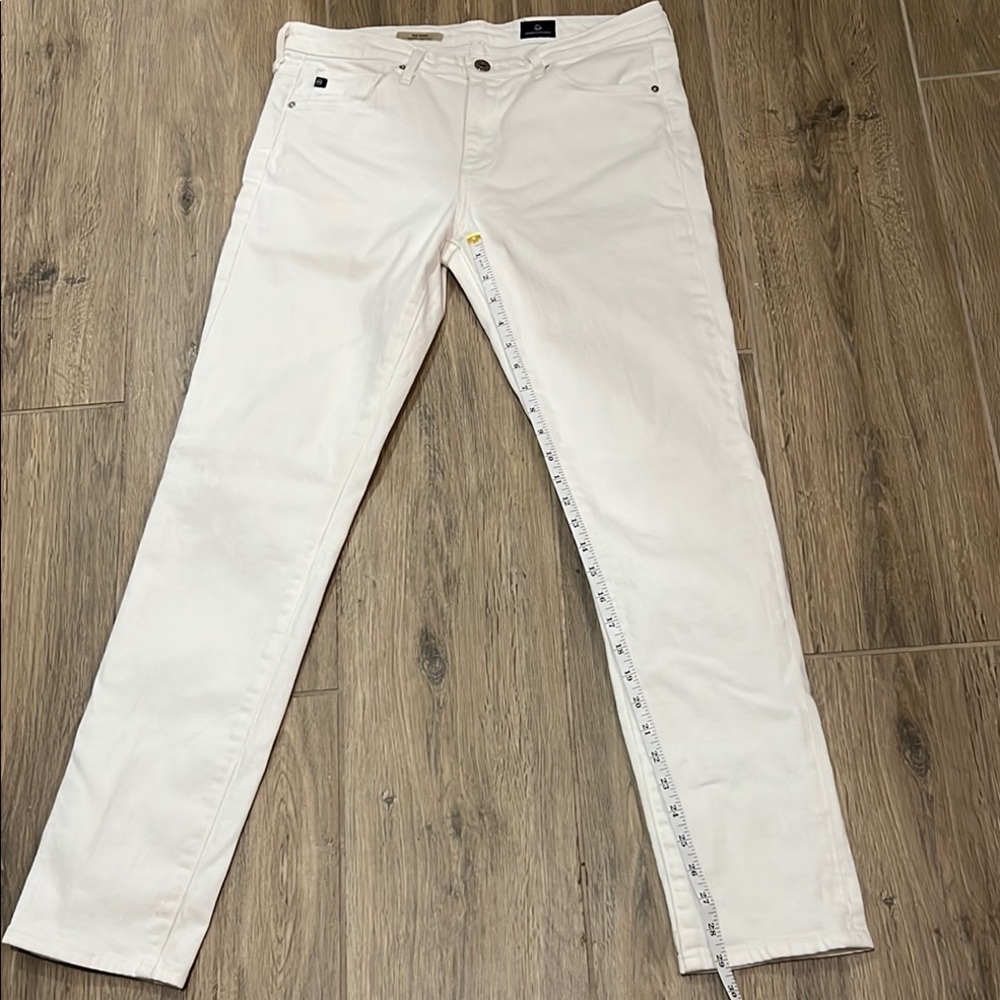 AG Adriano Goldschmidt Vintage White Jeans Prima Mid-Rise Cigarette Slim Skinny - Picture 9 of 15